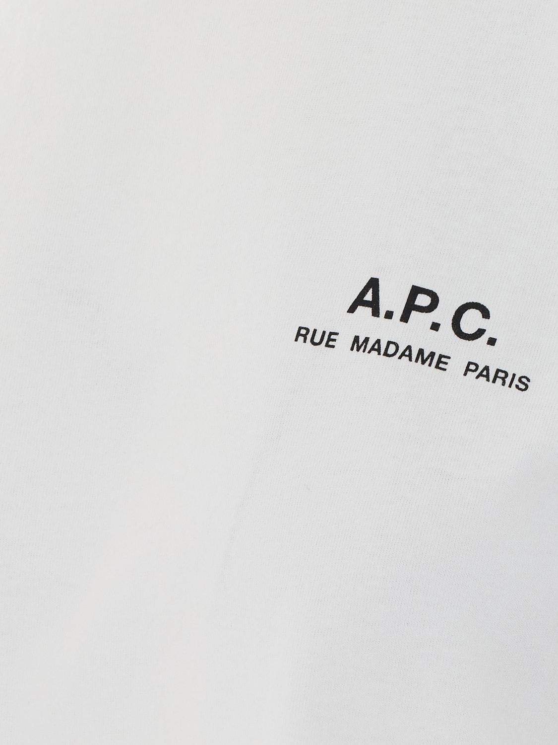 A. P.C. Short-Sleeved Cotton T-Shirt with Contrast Logo Print