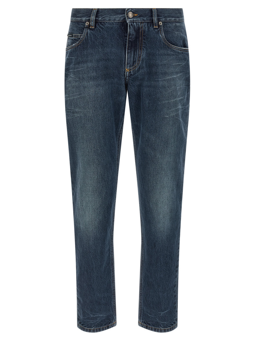 Dolce&Gabbana - trousers faded effect five pocket design belt loop