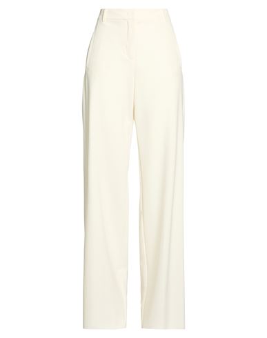 Woman Pants Cream Size 6 Polyester, Virgin Wool, Elastane