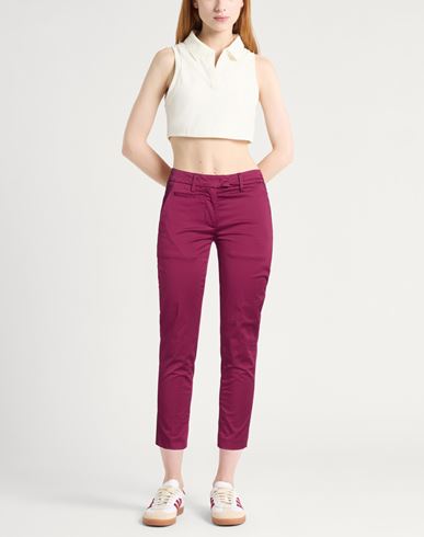 Woman Pants Garnet Size 26 Cotton, Elastane