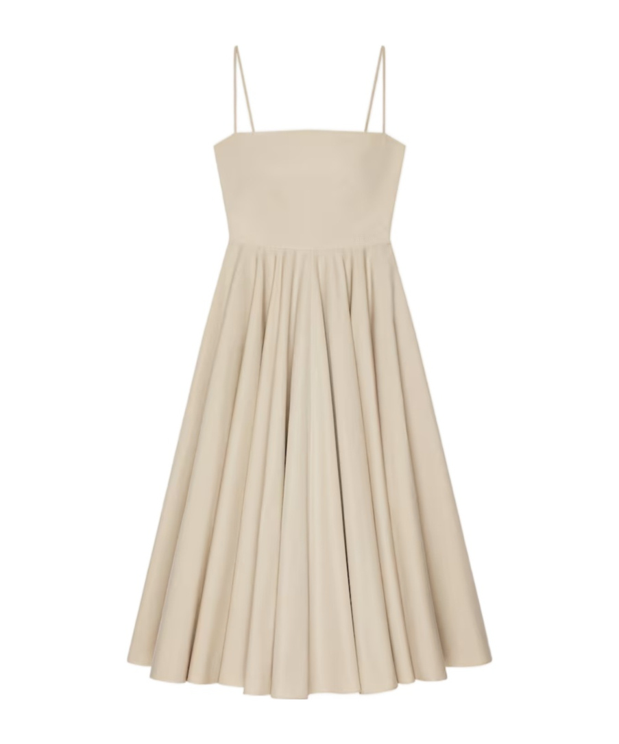 Pleated A-Line Midi Dress