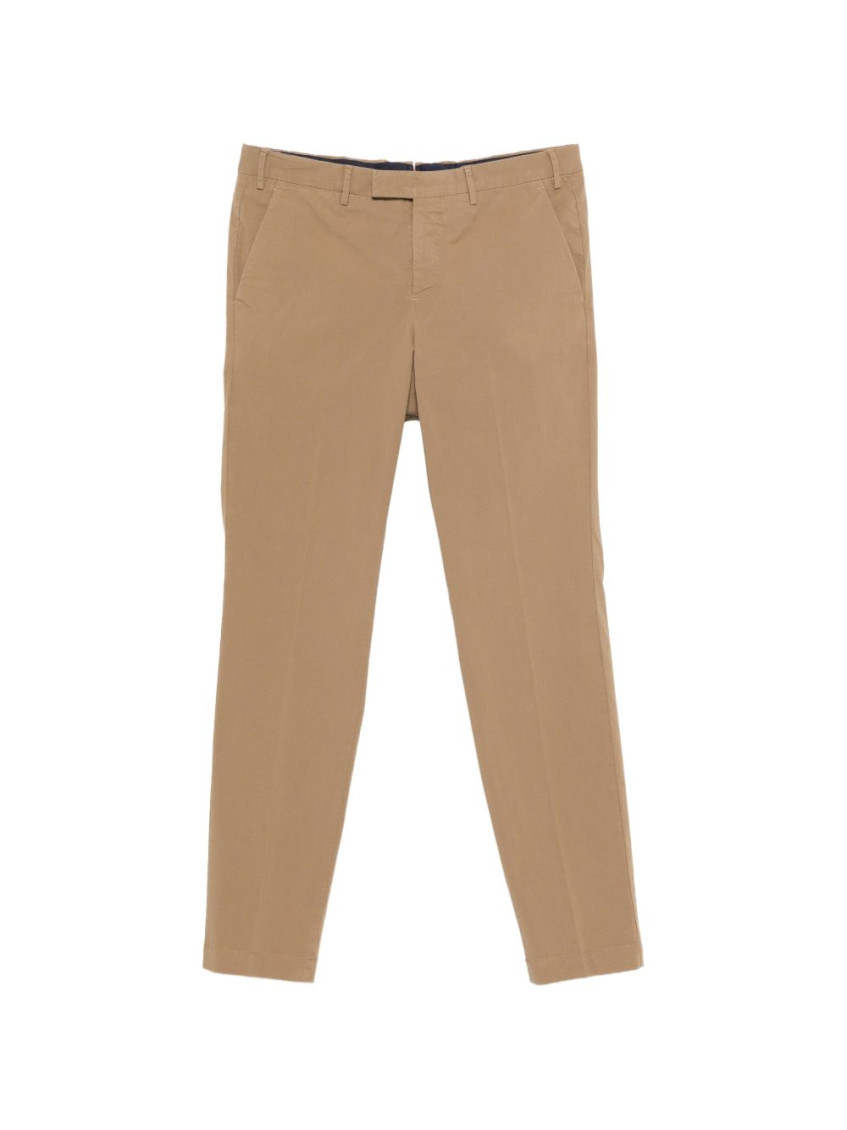 Beige Flat Front Trousers