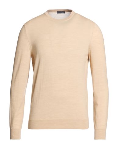 Man Sweater Cream Size 40 Super 140s Wool