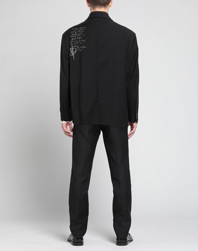 Man Blazer Black Size 36 Polyester, Wool, Elastane