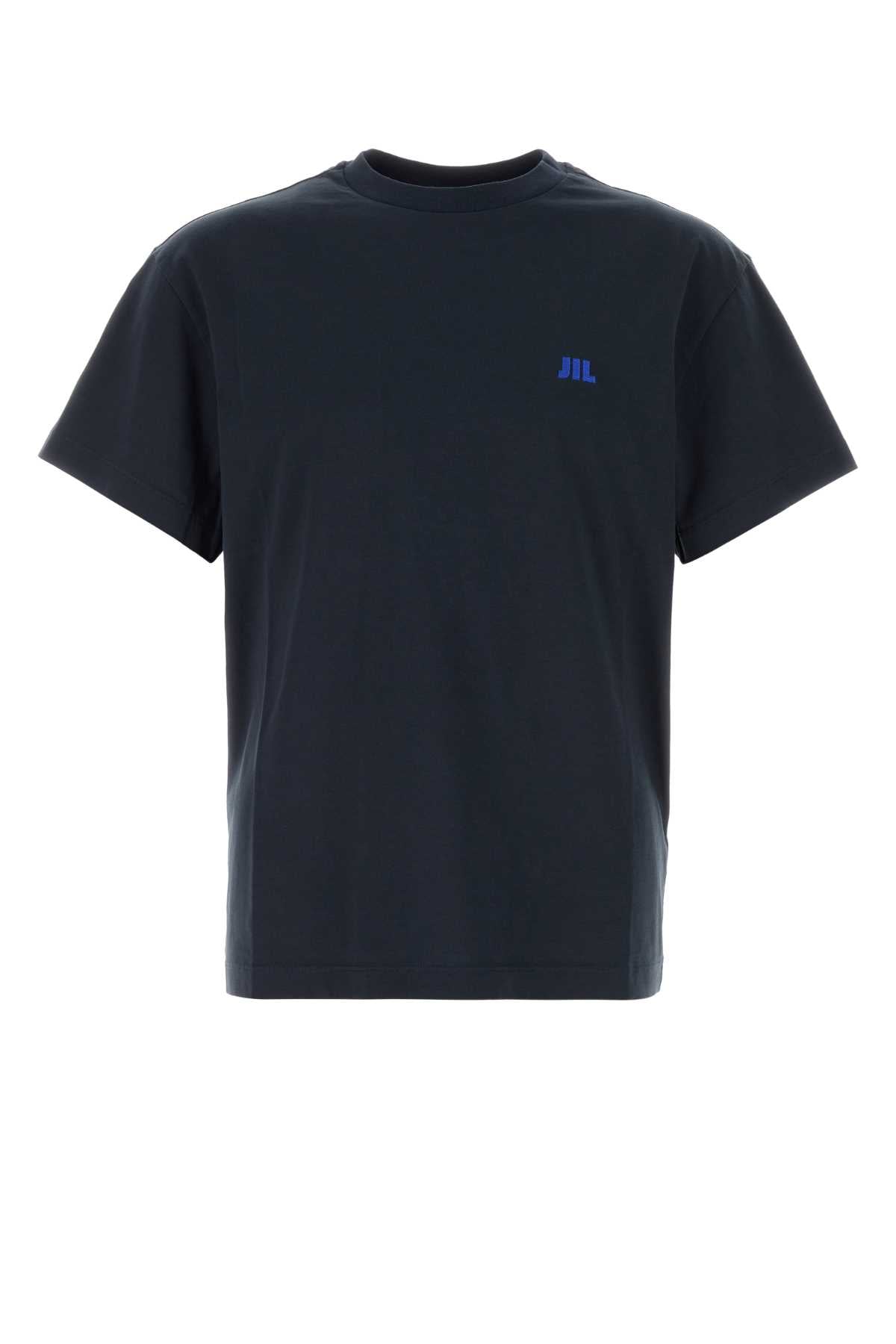 Logo-Embroidered Cotton T-Shirt — Navy