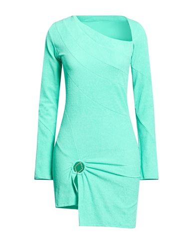 Woman Mini dress Light green Size M Polyester, Nylon, Elastane