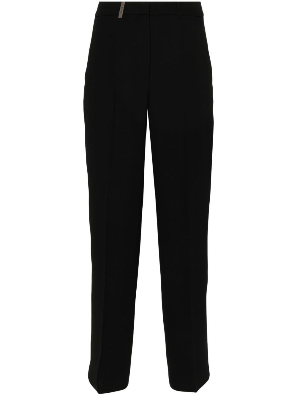 Straight-leg tailored trousers - Black