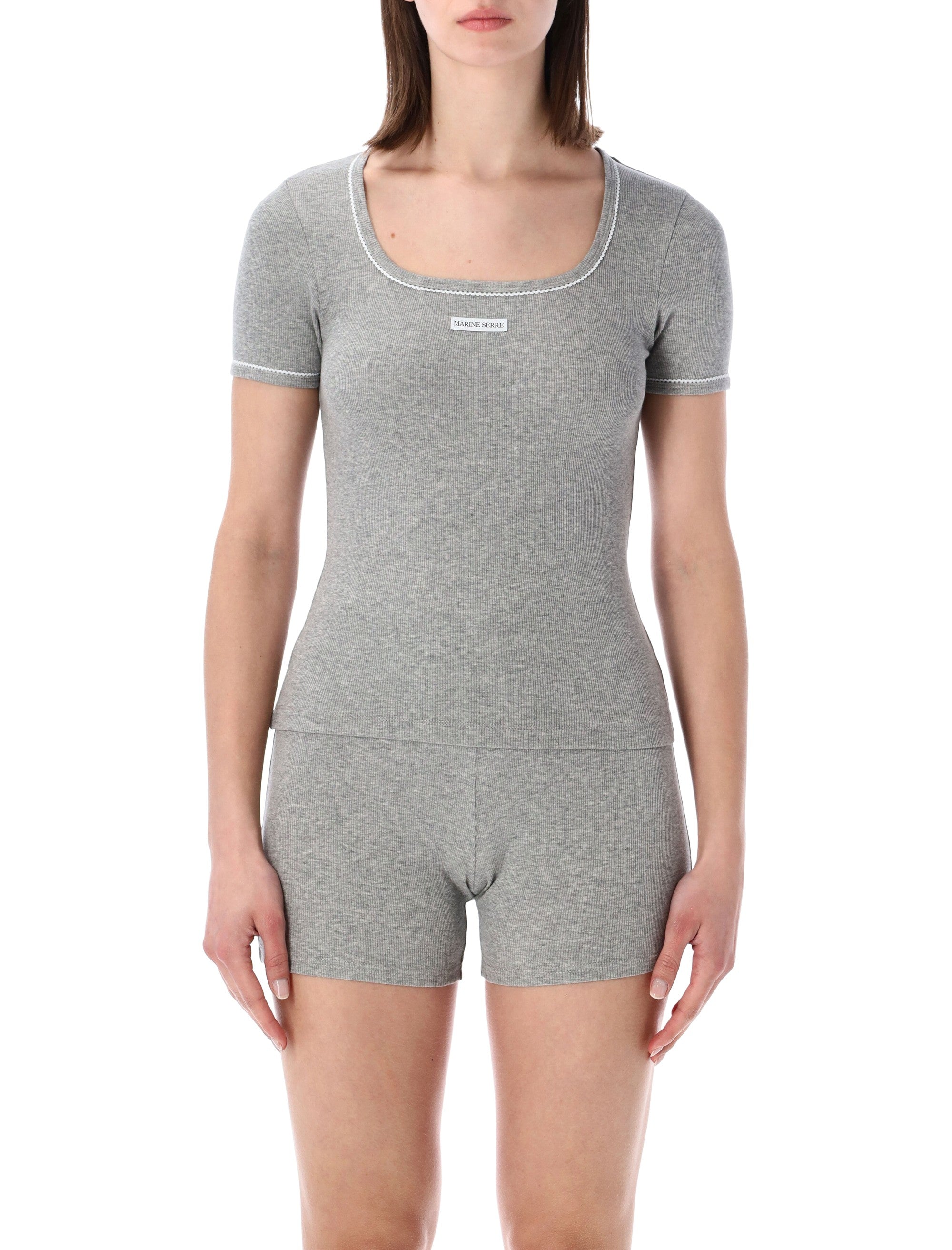 Sleek Square Neck T-shirt - Size S