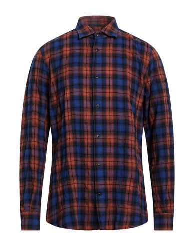 By Slowear Man Shirt Blue Size 15 Cotton, Wool