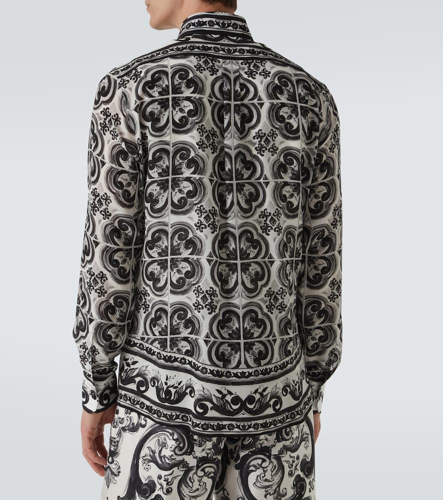 Martini Majolica silk twill shirt