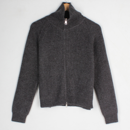 Two-way zip-up daily soft knit cardigan 3 colors