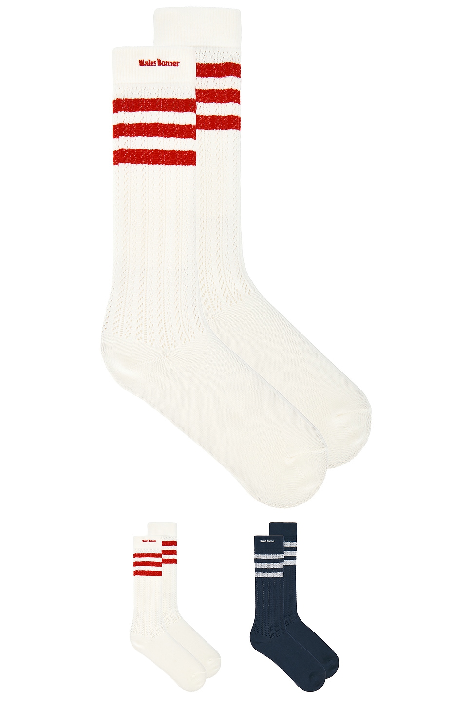 Adidas by Wales Bonner SOCKEN WB in White,Navy. Größe L. Also in M, S, XL/1X