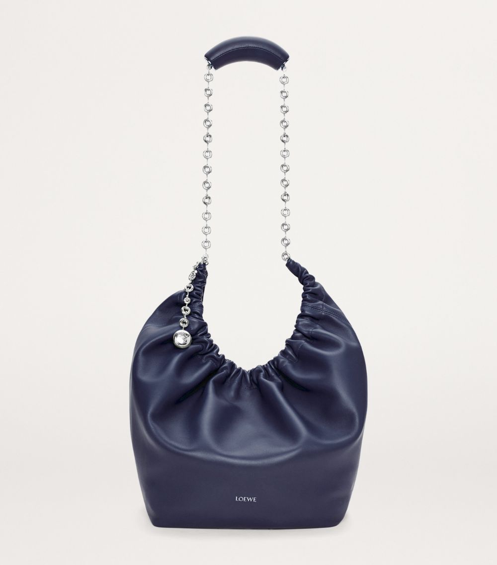 Medium Leather Squeeze Top-Handle Bag