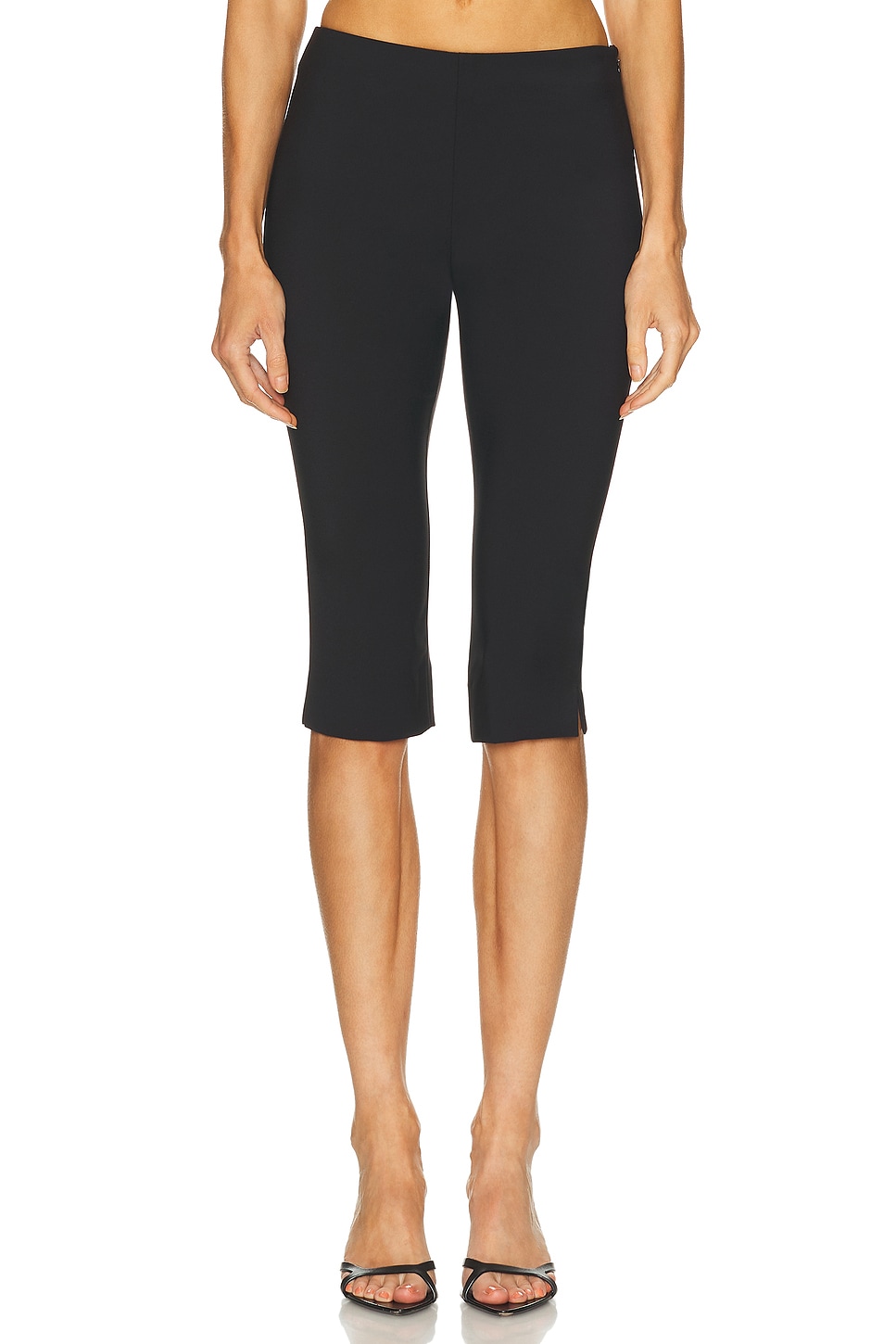 EAVES Guro Tech Suiting Capri Pant in Black. S also in XS, XXS, M
