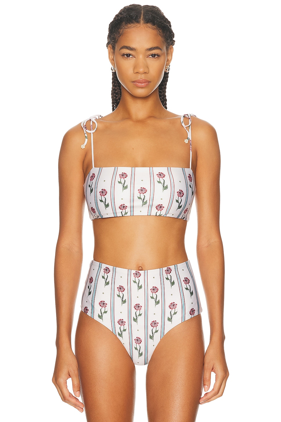 Agua by Agua Bendita Primavera Quebrada Bikini Top in Cream. - S also in L
