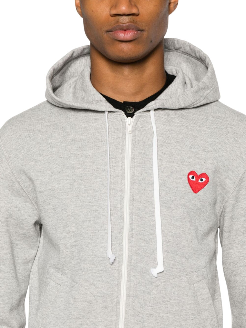 Grey Logo Hood Sweatshirt