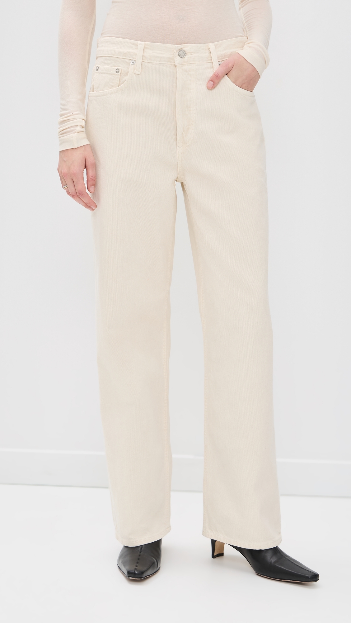Low Slung Baggy Jeans Brown Rice