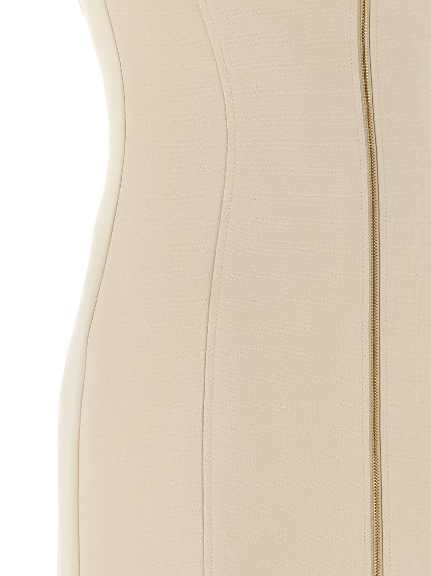 Heart-Shaped Neckline Dress Dresses Beige