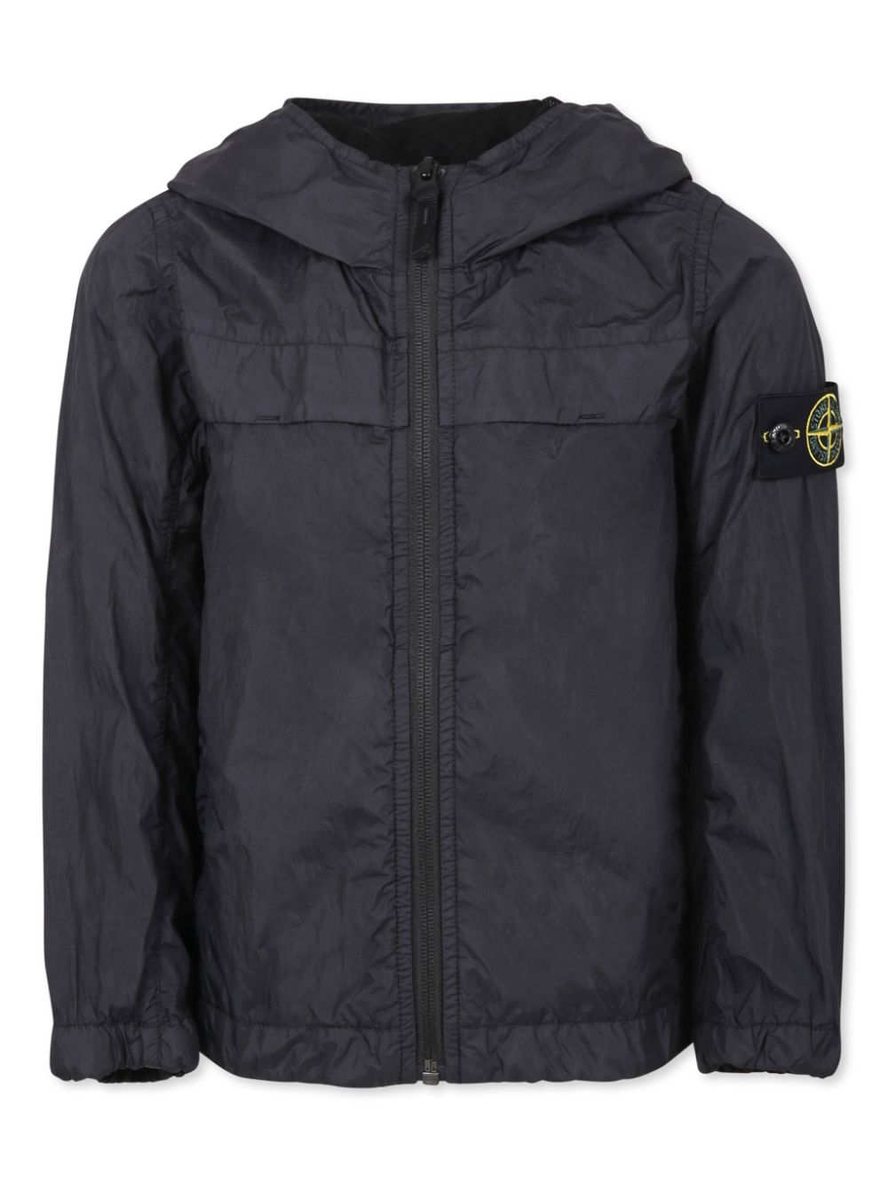 Compass-badge hooded jacket - Black