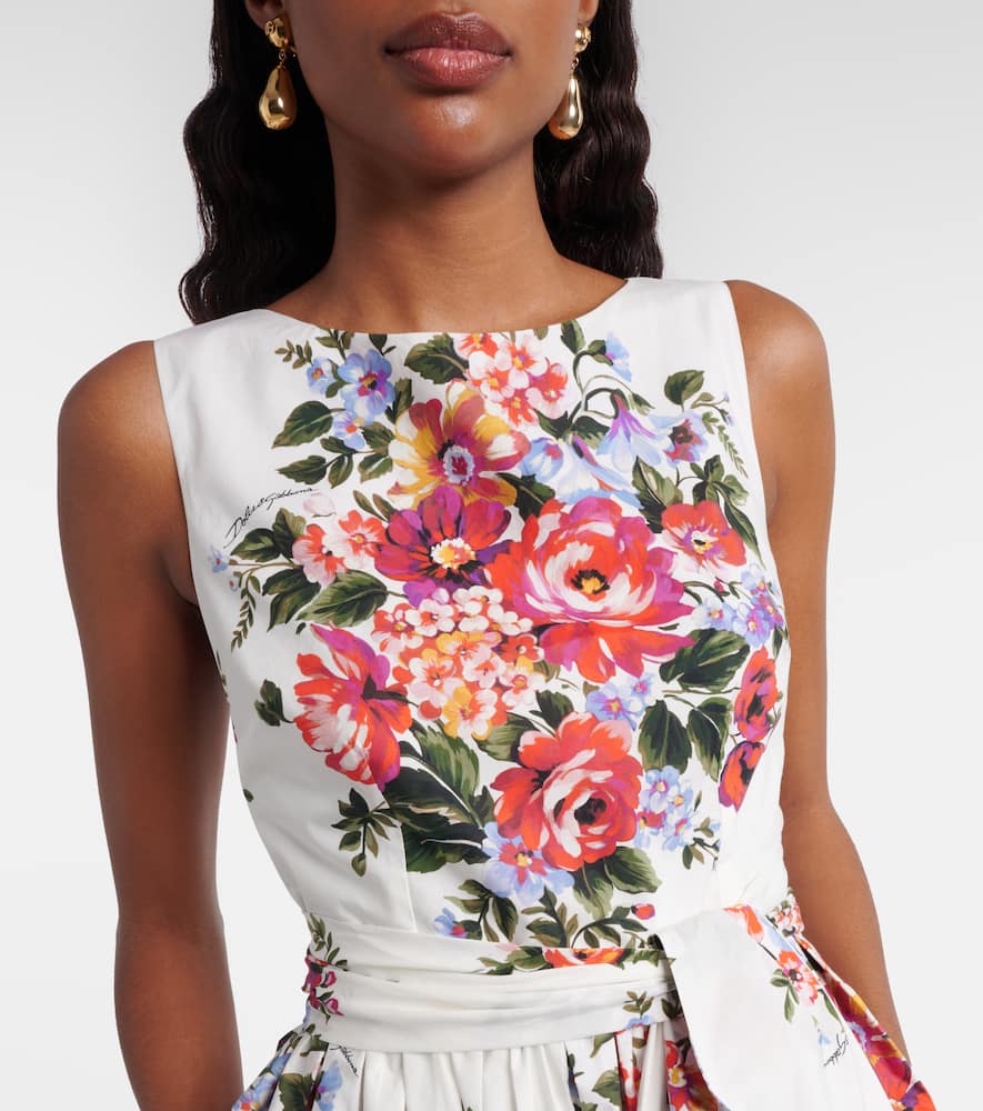 Floral cotton midi dress