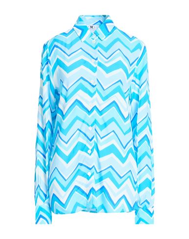 Woman Shirt Azure Size L Viscose