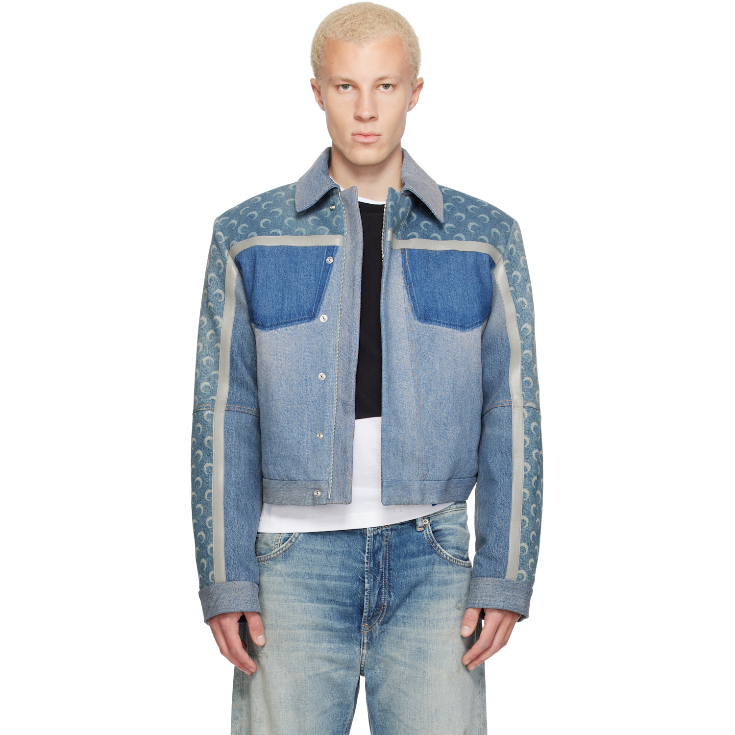 Blue Regenerated Boxy Denim Jacket