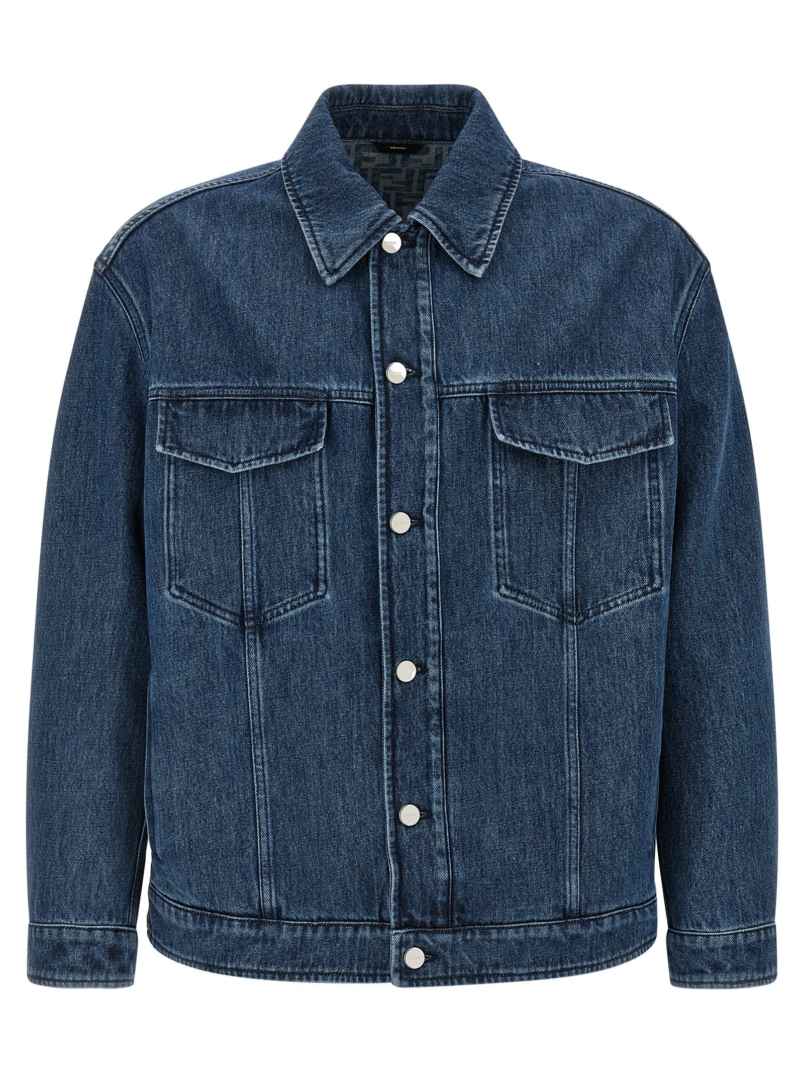 Cotton Denim Jacket — Blue