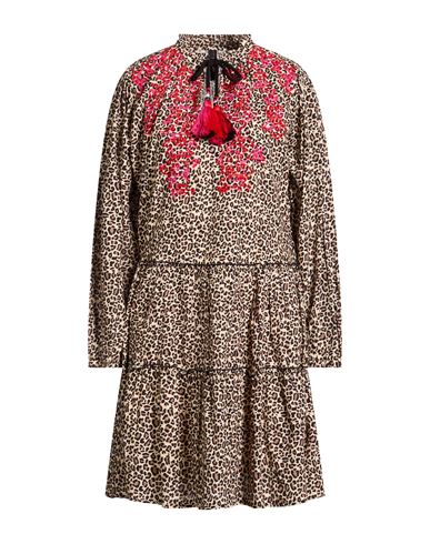 Woman Mini dress Beige Size 2 Cotton