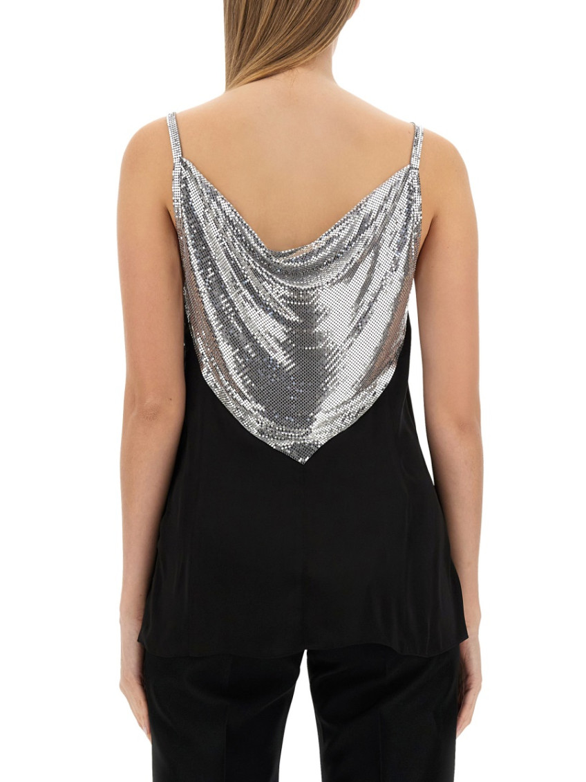 Multicolor Embellished Cowl Neck Top