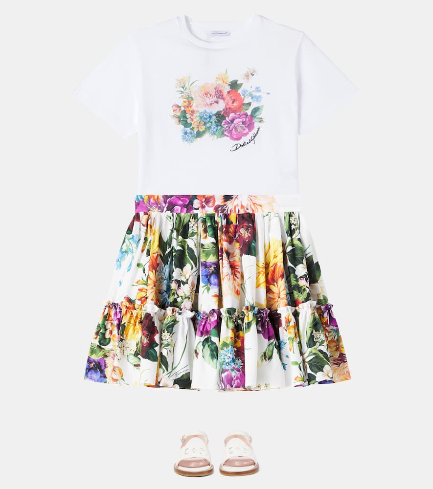 Dolce & Gabbana Kids Printed cotton jersey T-shirt