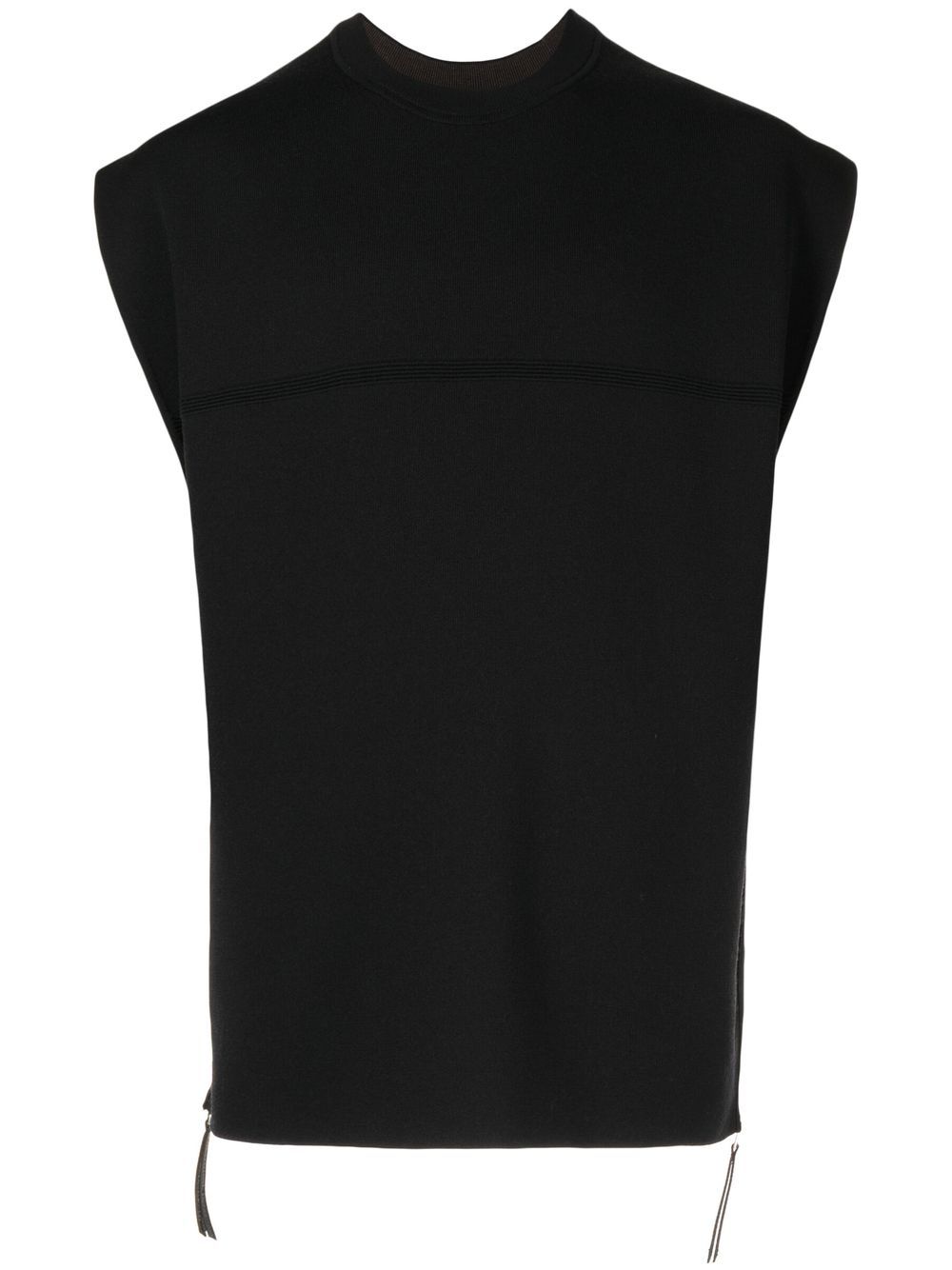 Crewneck sleeveless jumper