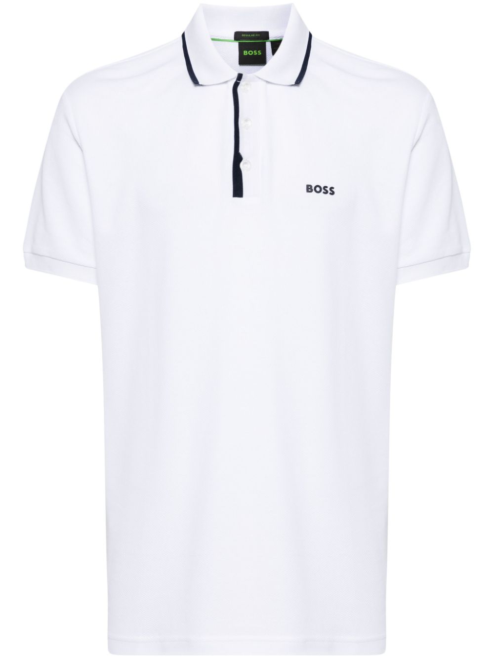 Logo-print cotton polo shirt - White