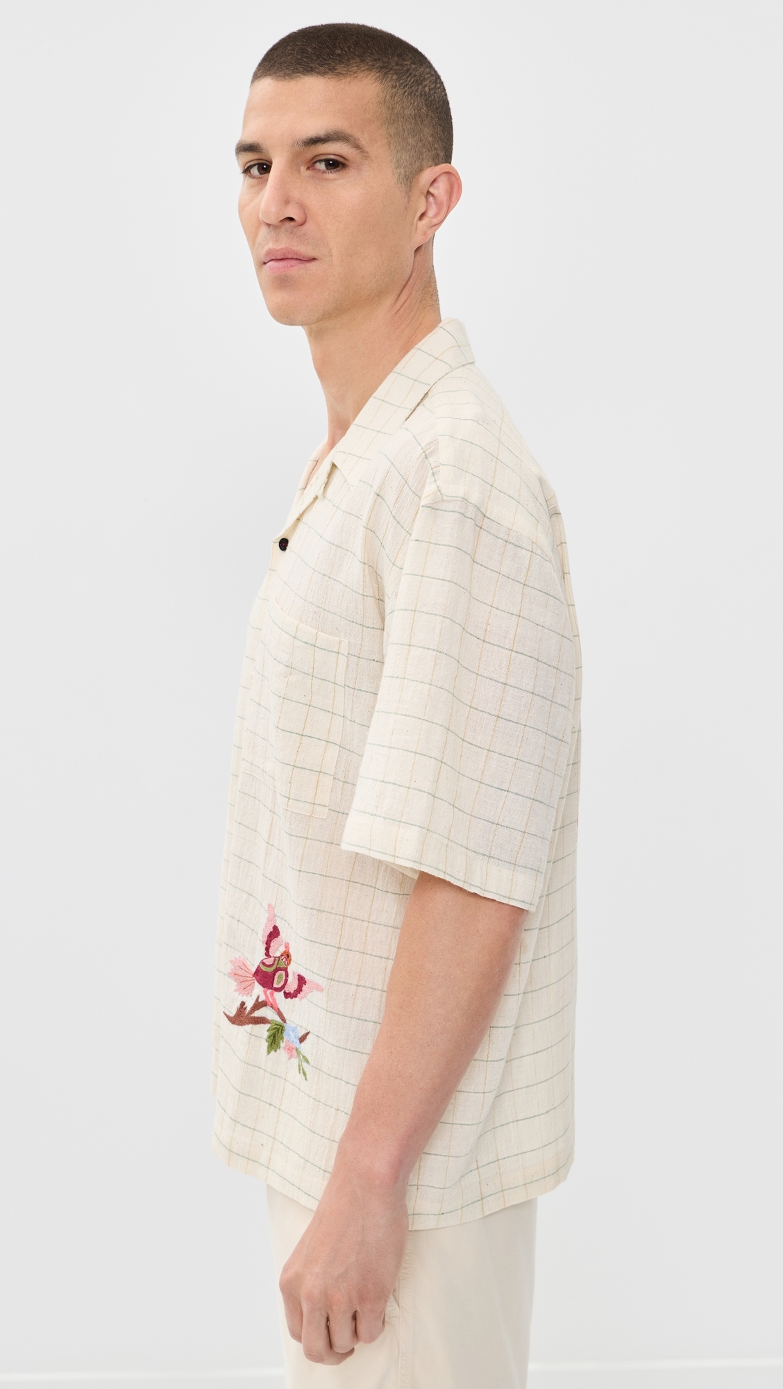 Rohit Hand Embroidered Shirt Natural
