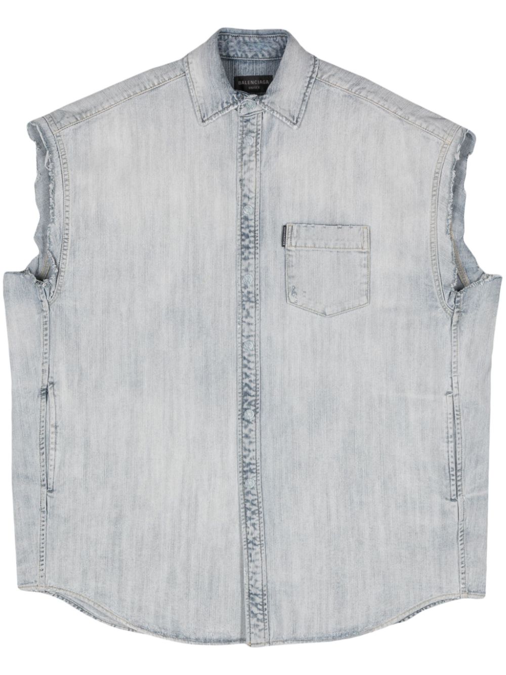Ripped sleeveless shirt - Blue