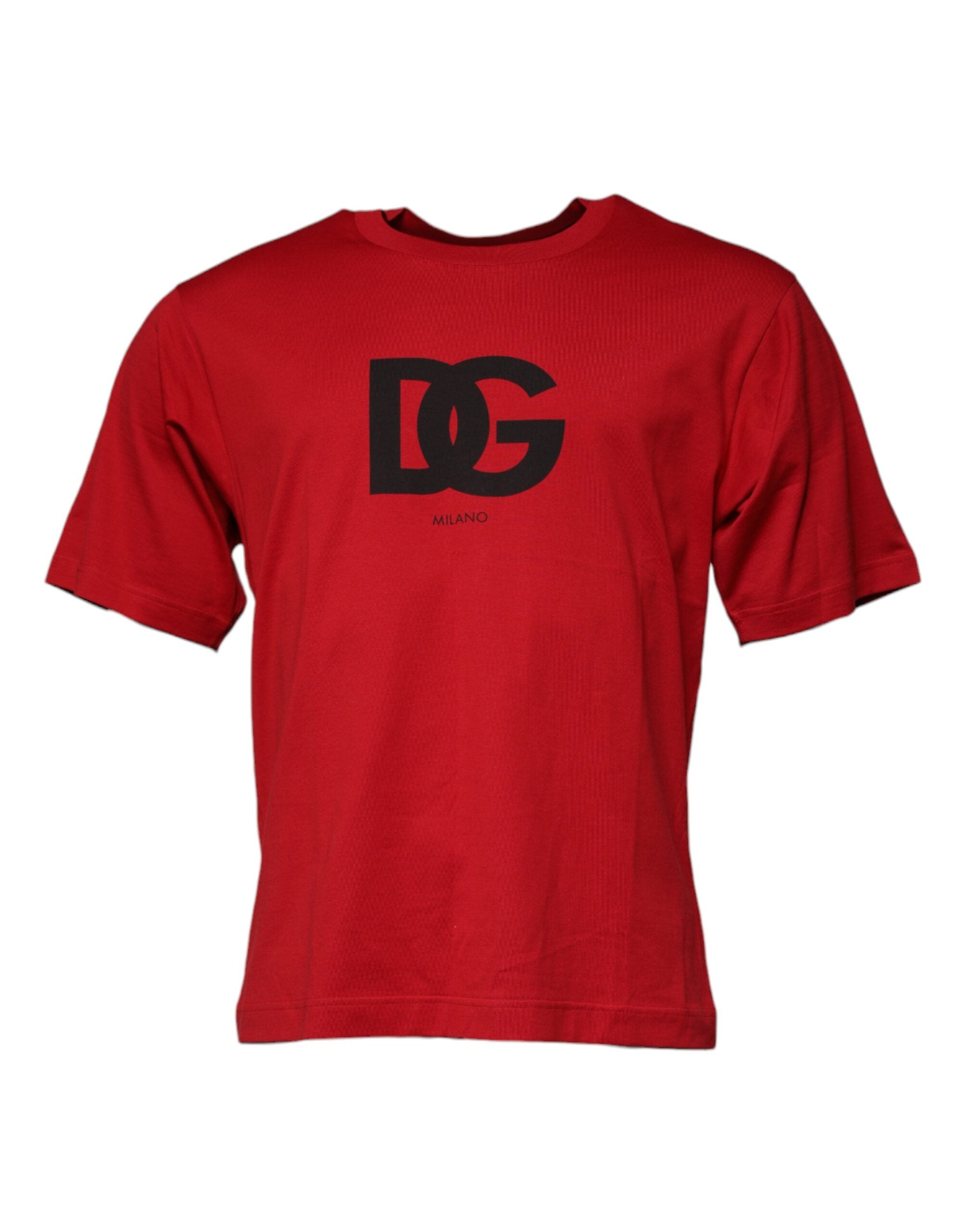 Logo-Print Cotton T-Shirt — Red