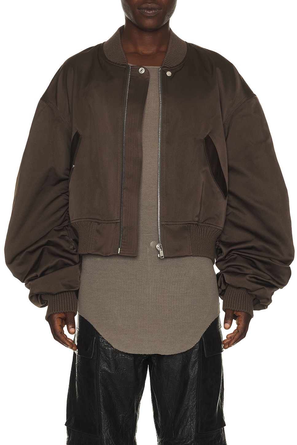 Rick Owens Secchia Flight Jacket in Grey