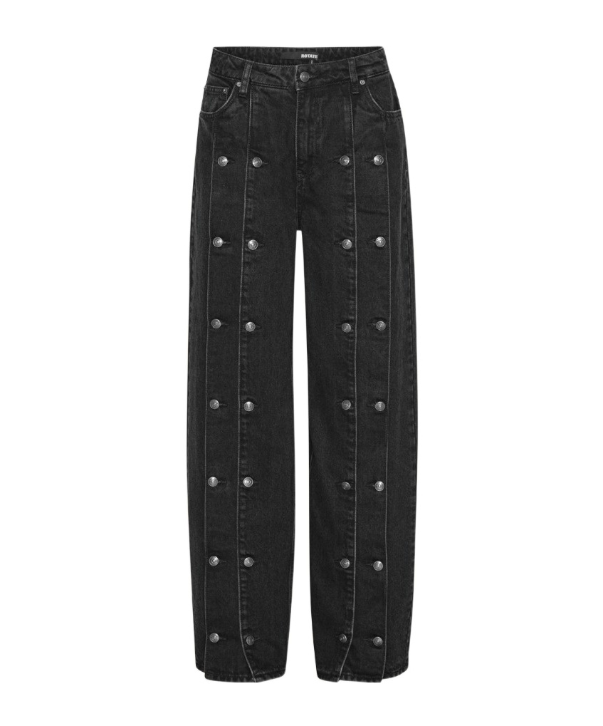 Button-detail jeans
