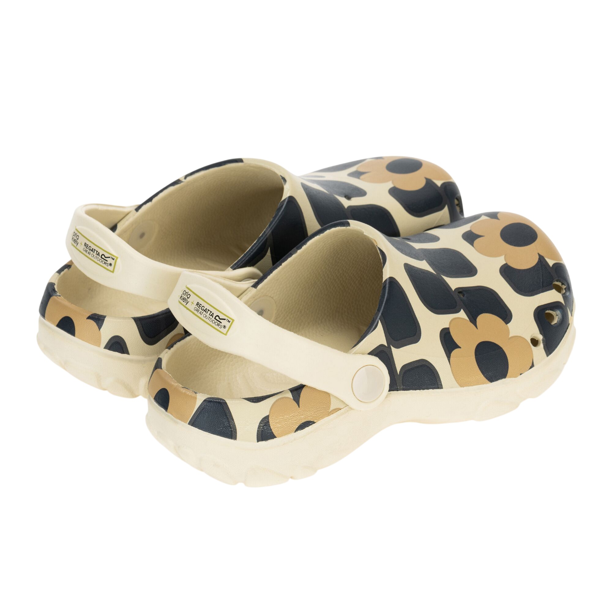 Regatta Kids Unisex Childrens/Kids Orla Kiely Giant Flower Clogs Monochrome - Black/White - Kid