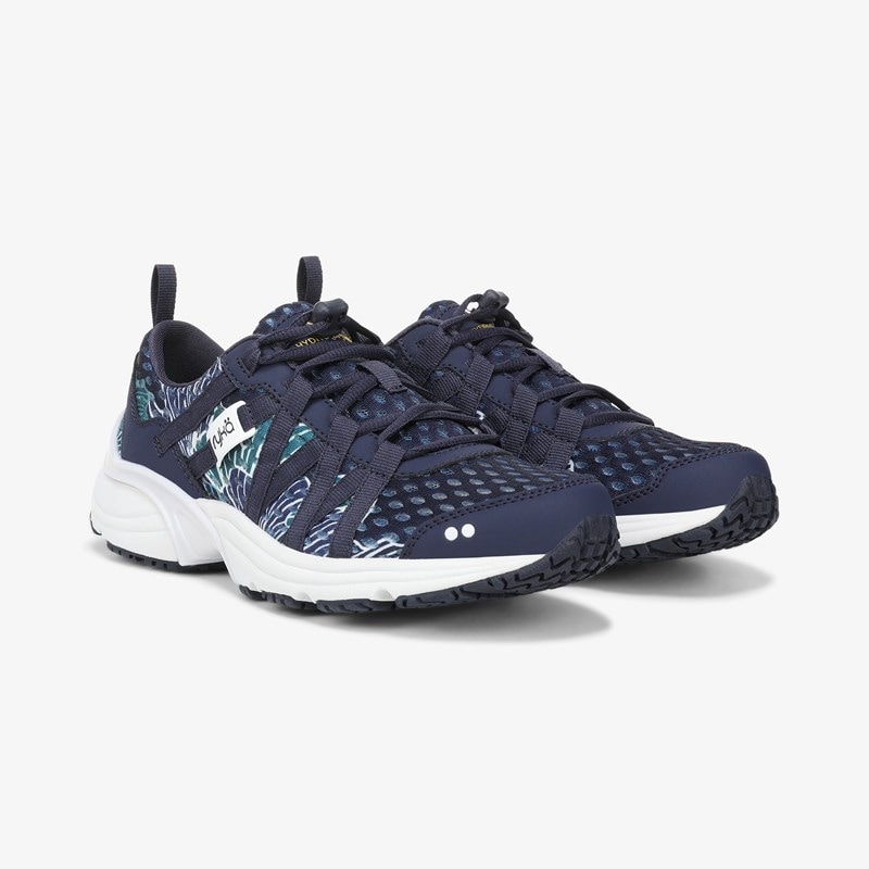 Hydro Sport Water Shoes Academy Blue Mesh Fabric Leather Lightweight