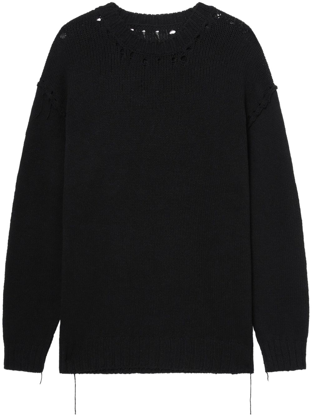 Broad-stitch sweater - Black