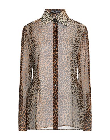 Woman Shirt Beige Size 10 Silk