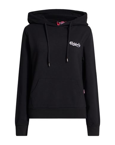 Woman Sweatshirt Black Size XS Cotton, Elastane