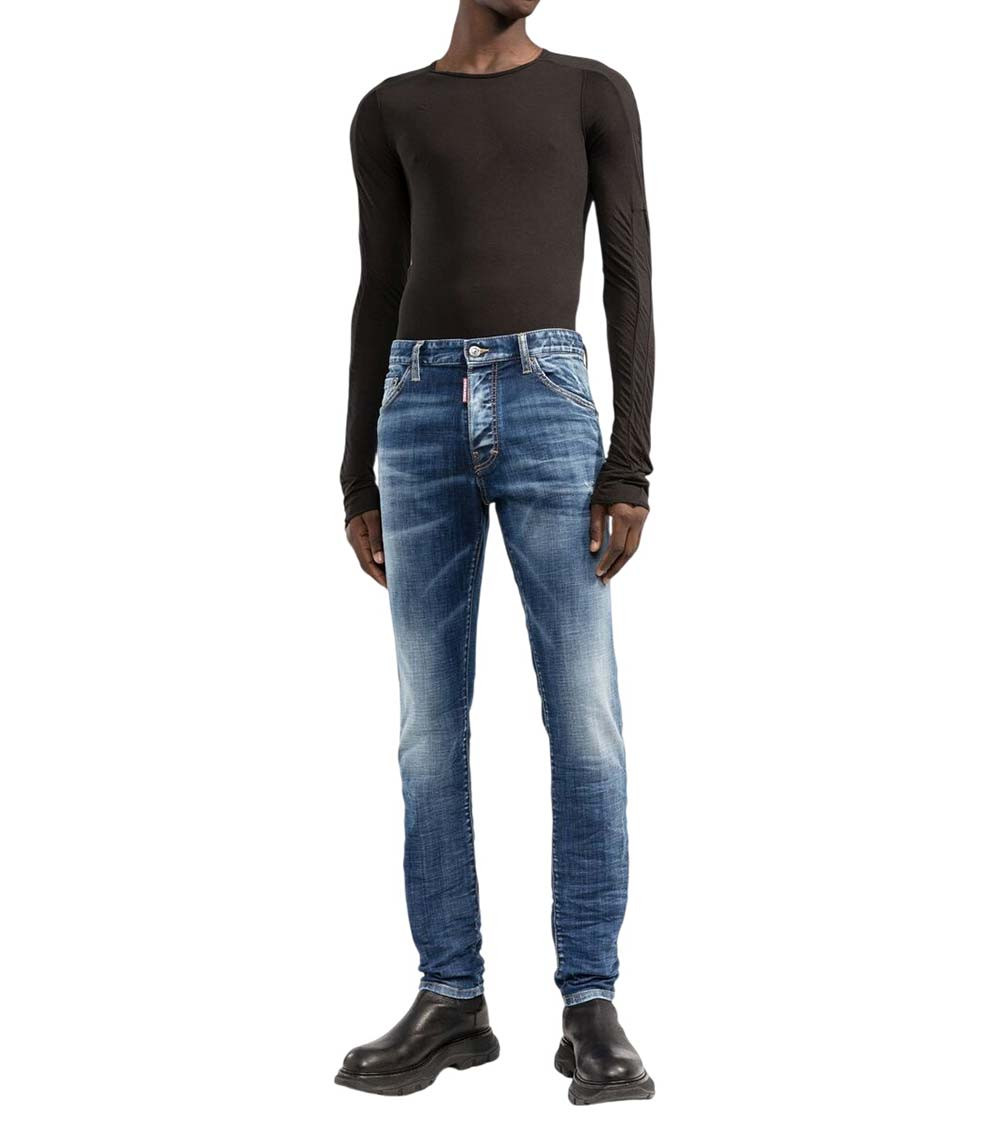 Stonewashed skinny jeans