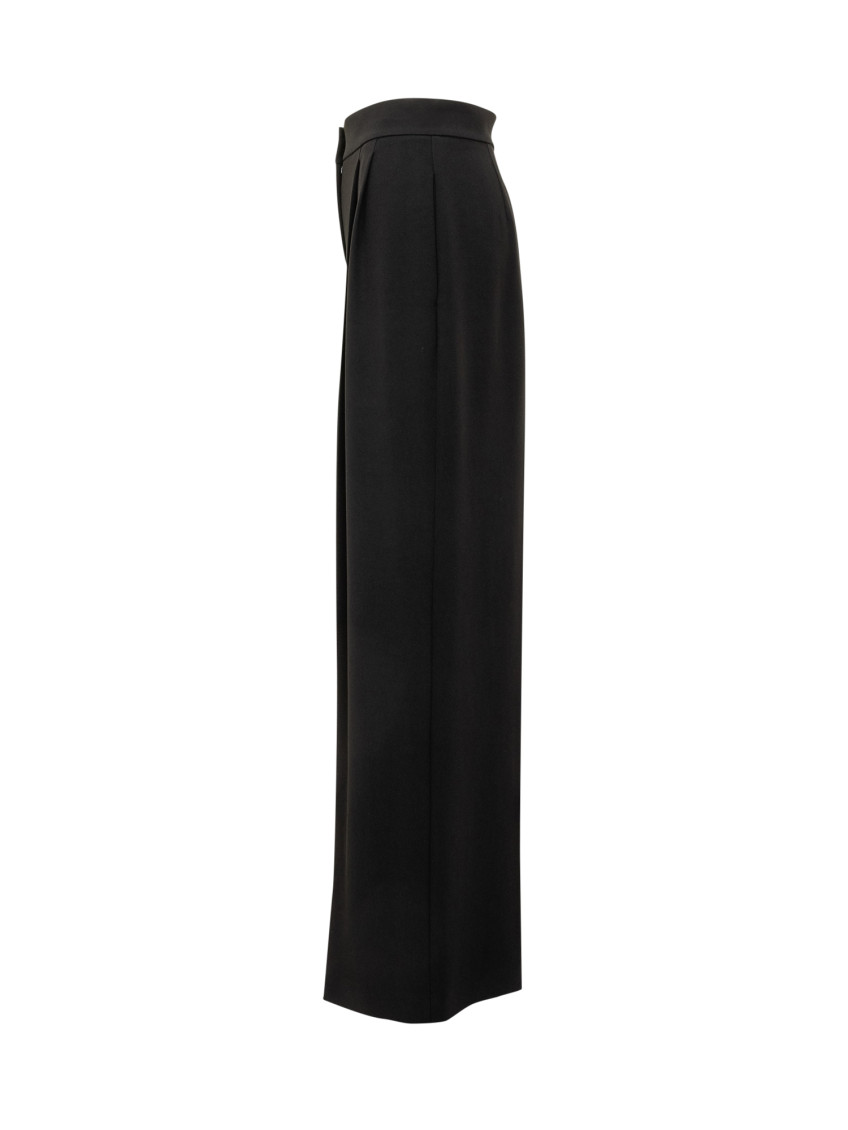 Black Tailored Pleated Pants