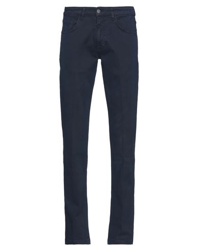 Man Pants Slate blue Size 28 Cotton, Elastane