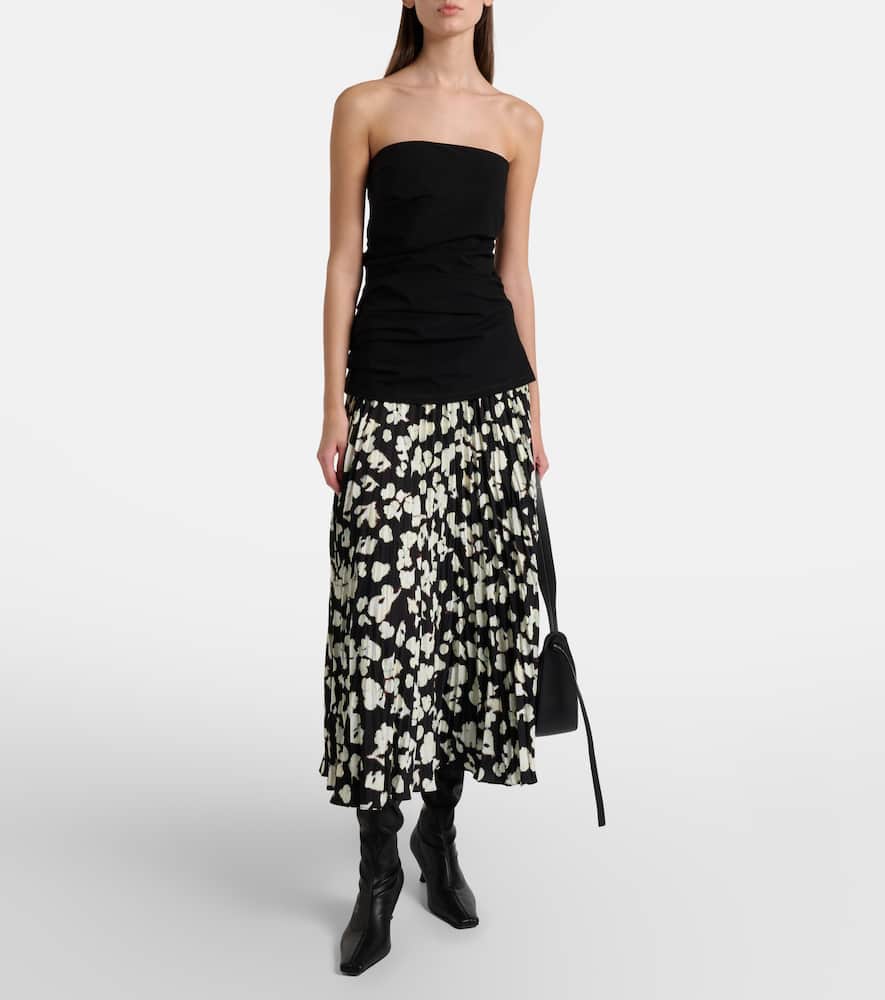 White Label Runa printed twill midi skirt