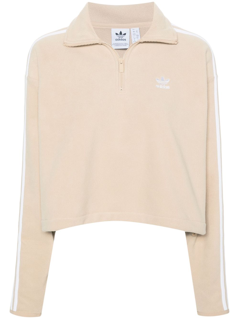 Trefoil-logo sweatshirt - Neutrals