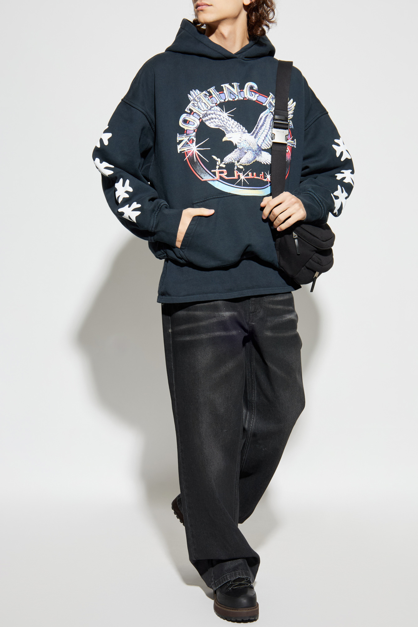 T-shirt With Colorful Print, Men's, Black