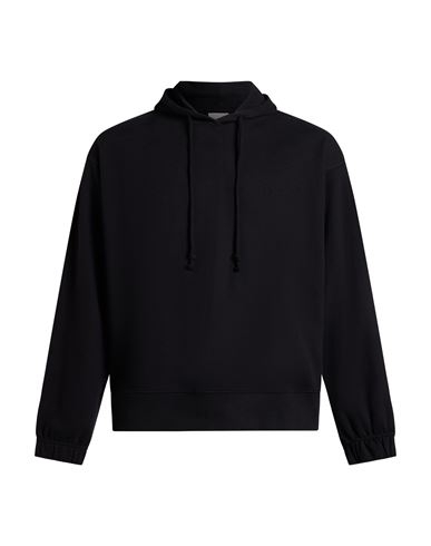 Man Sweatshirt Black Size M Cotton, Polyester