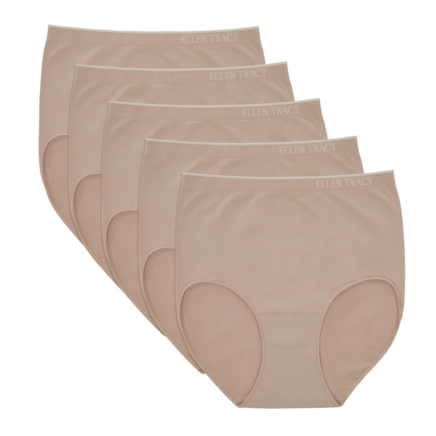 Women's 5-Pack Seamless Brief Sunbeige M:- Sunbeige